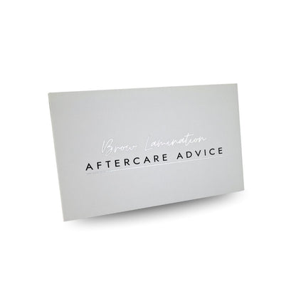 Brow Lamination Aftercare Advice Card