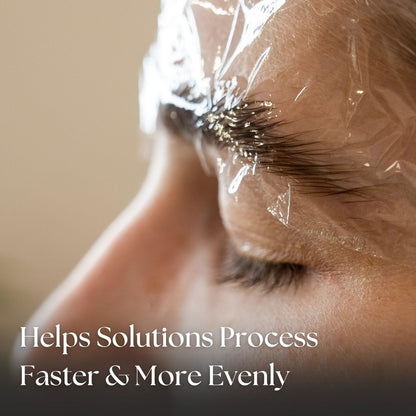 Brow Lamination Cling Wrap on Client