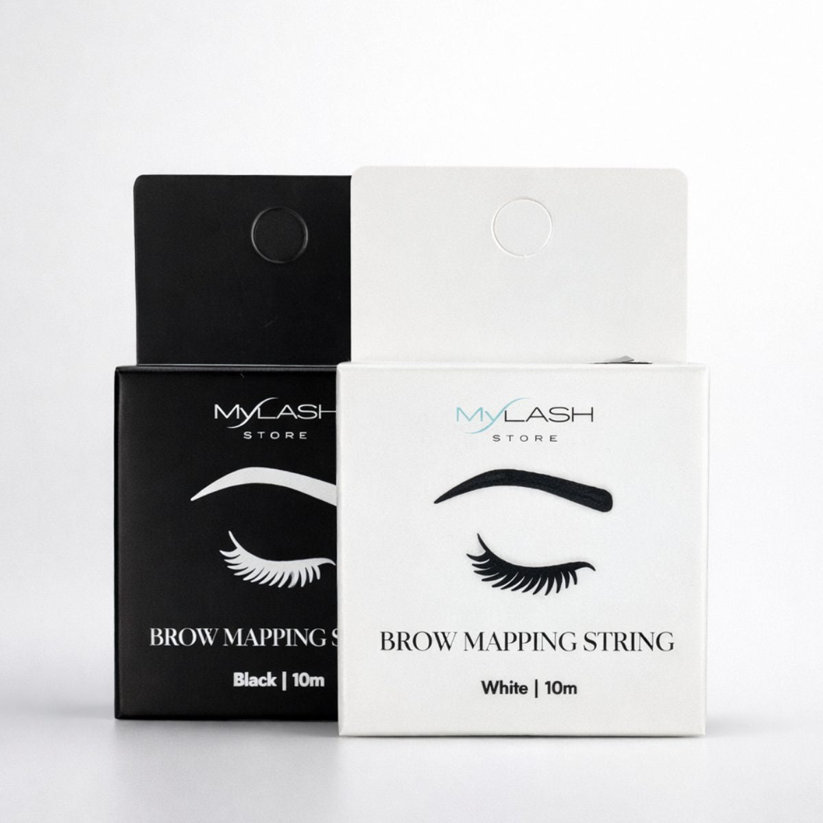 Brow Mapping String in White &amp; Black on Grey Background
