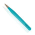 Crystal Teal Fibre Tip Lash Tweezer - Straight Tweezer