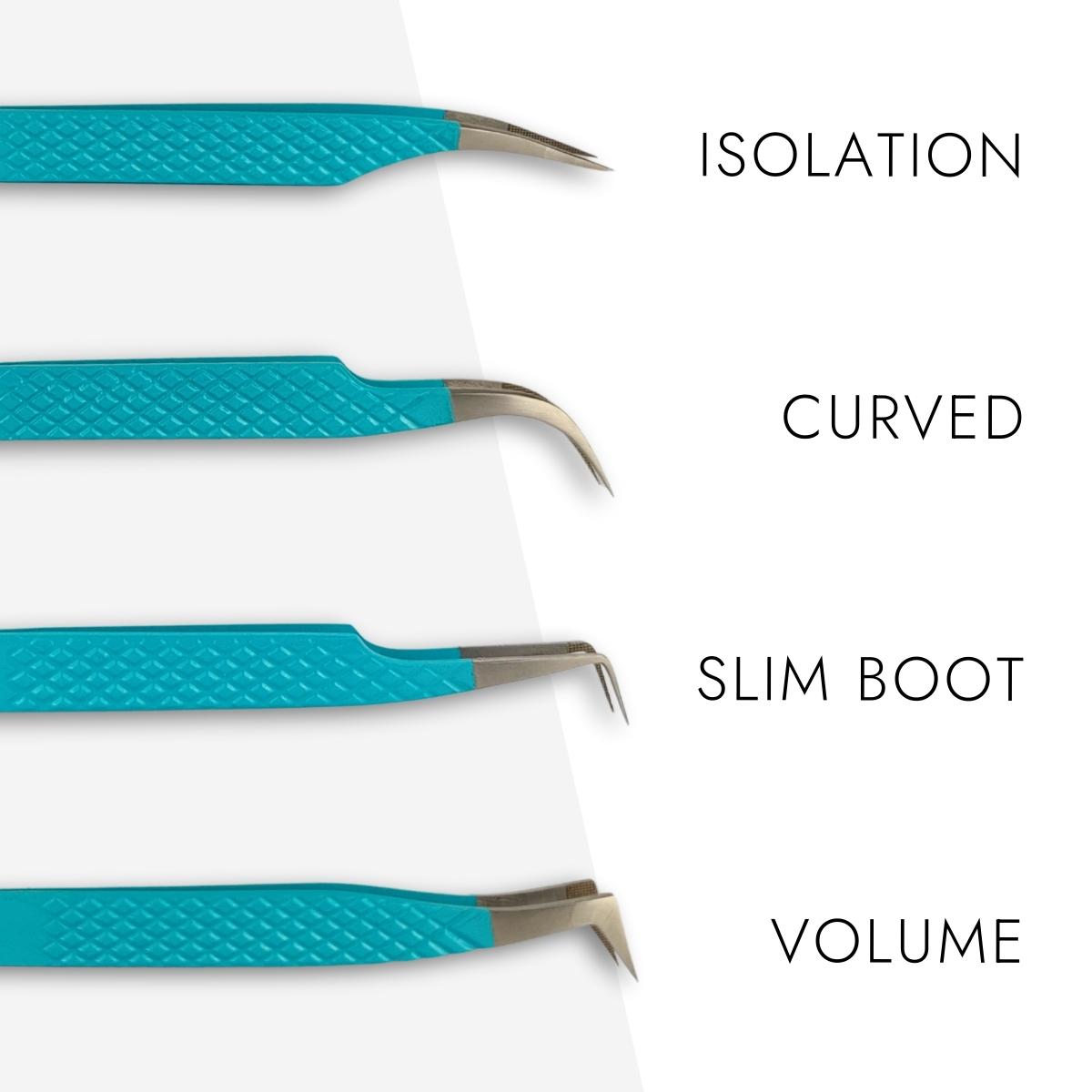 Crystal Teal Fibre Tip Lash Tweezer Bundle