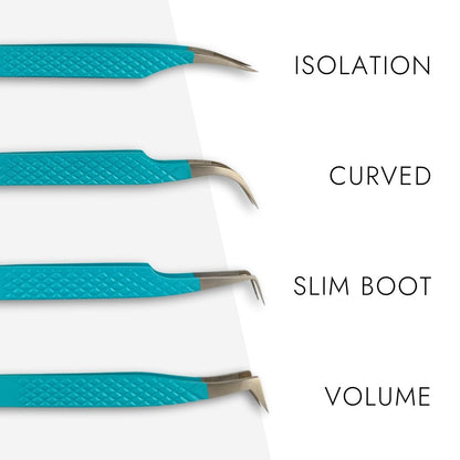 Crystal Teal Fibre Tip Lash Tweezer Bundle