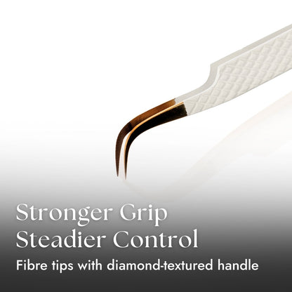 Fibre Tip Curved Tweezers with Stronger Grip &amp; Better Control