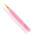 Pink Fibre Tip Lash Tweezers - Straight By My Lash Store