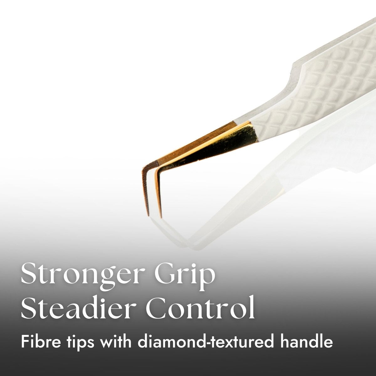 Fibre Tip Slim Boot Lash Tweezers with Strong Grip &amp; Steadier Control