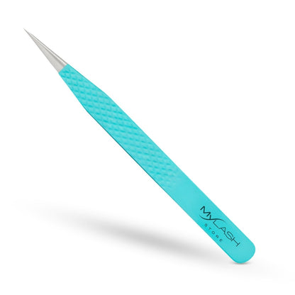 Fibre Tip Straight Lash Tweezers in Teal