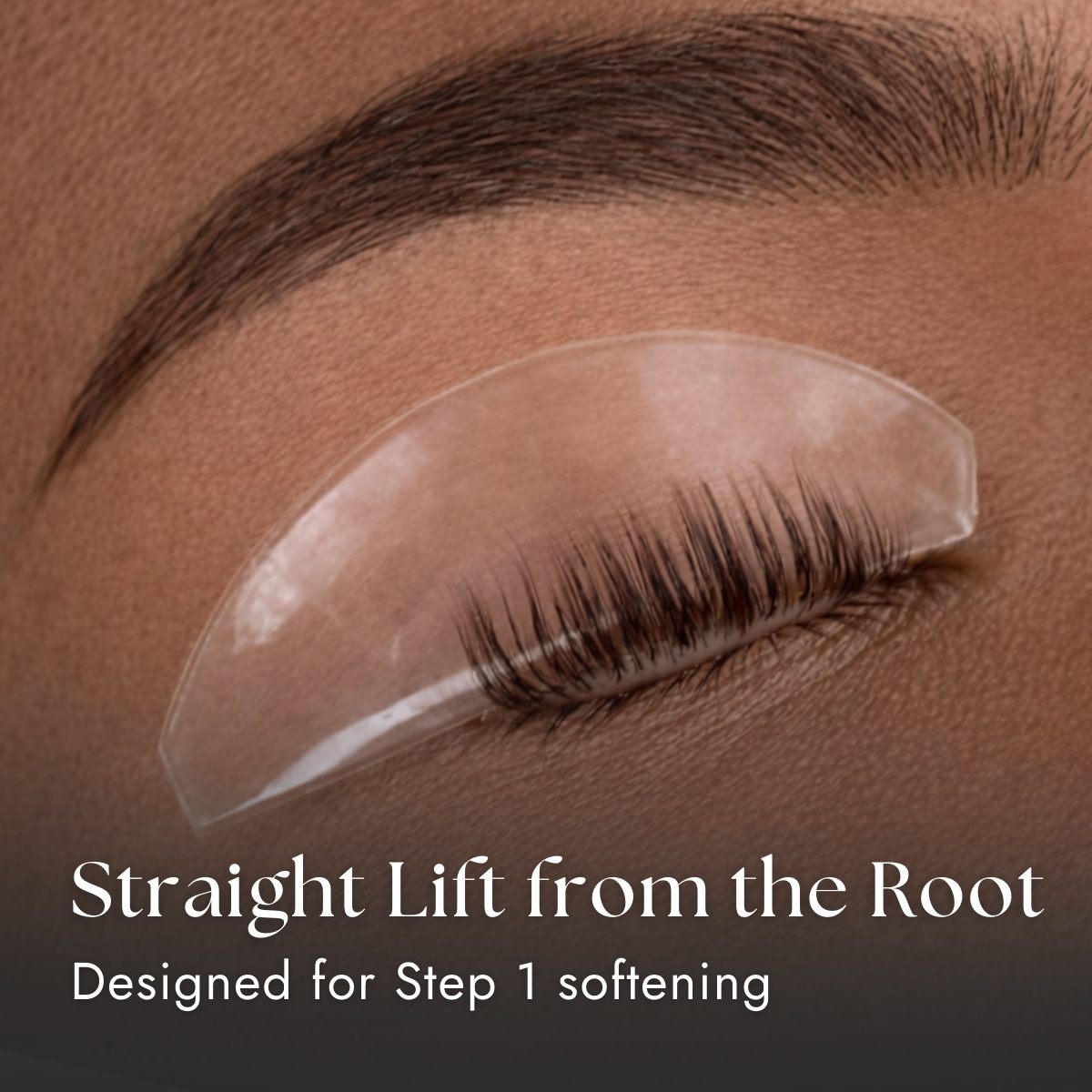 Flat Korean Lash Lift Shields applied to client