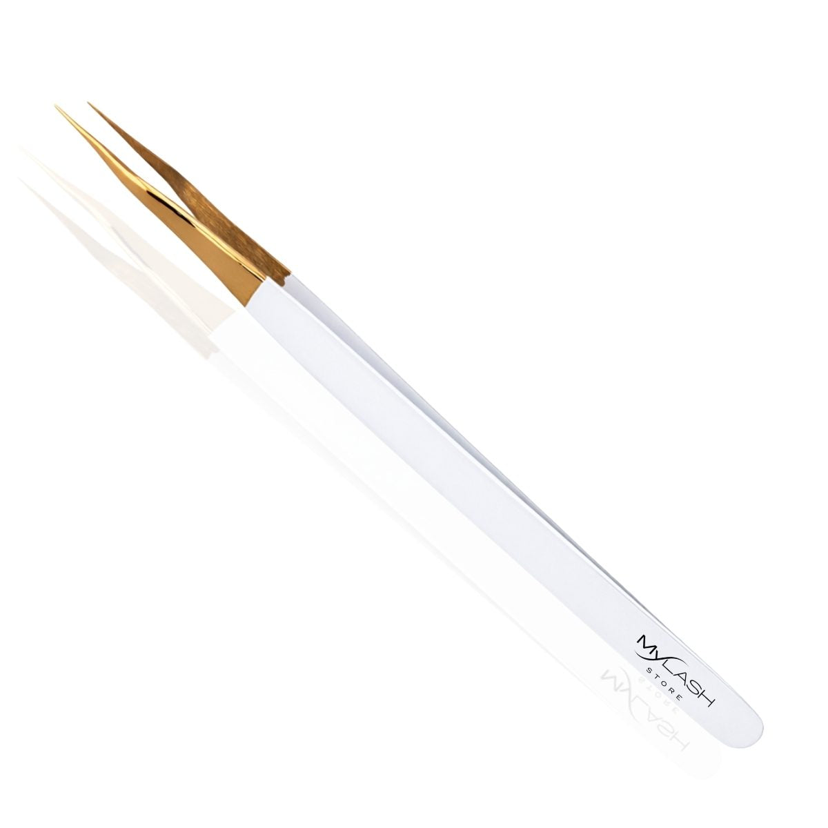 Flex Ergonomic Isolation Tweezers in White &amp; Gold