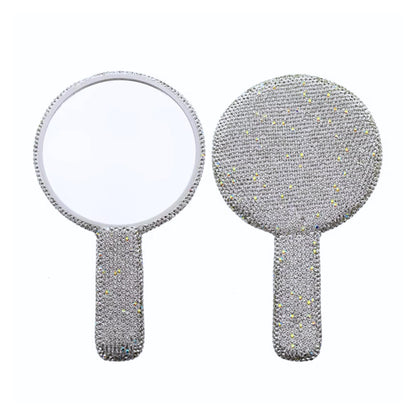 Handheld Mirror for Eyelash Extensions - Silver Round Lash Mirror