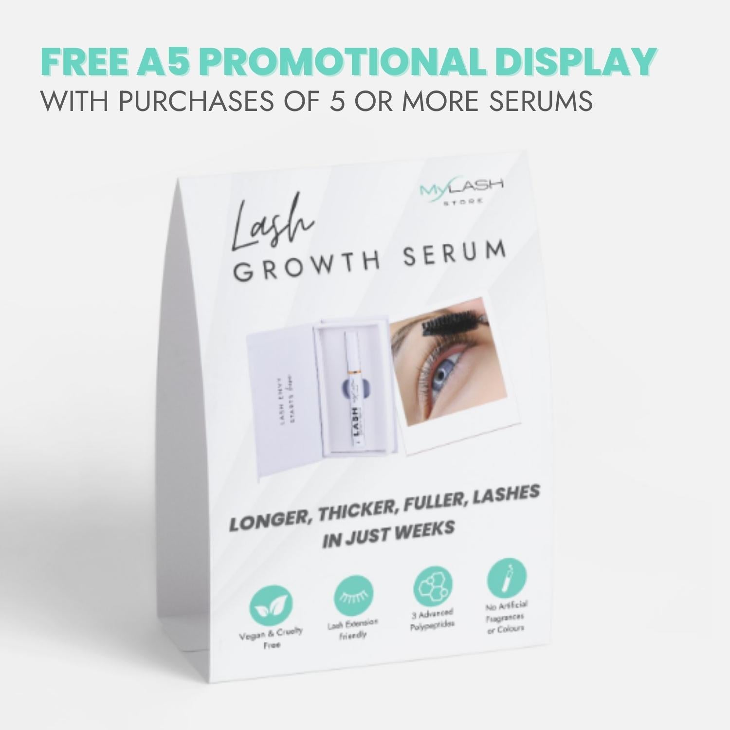 Free Lash Serum Promotional Display