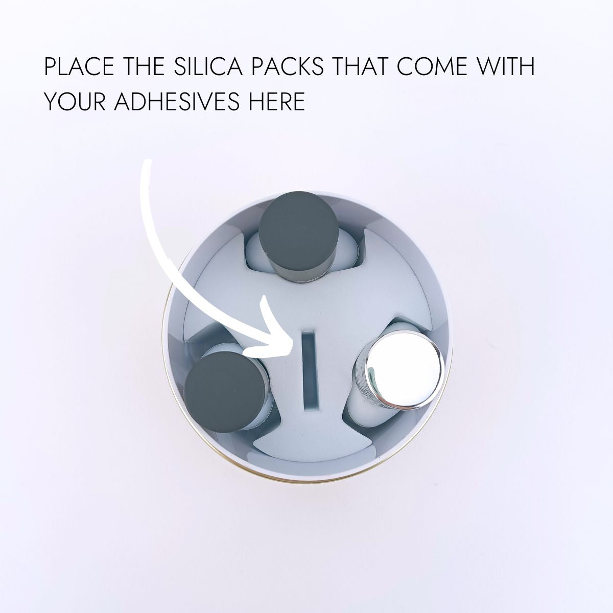 Lash Adhesive Storage Container for Lash Glue - Silica Pack