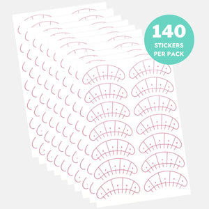 140 Lash Map Stickers Per Pack