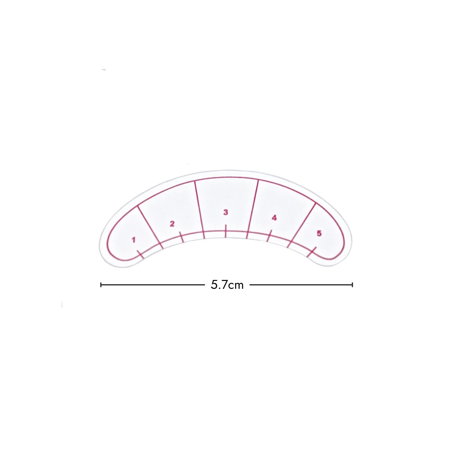 Lash Map Sticker Dimensions