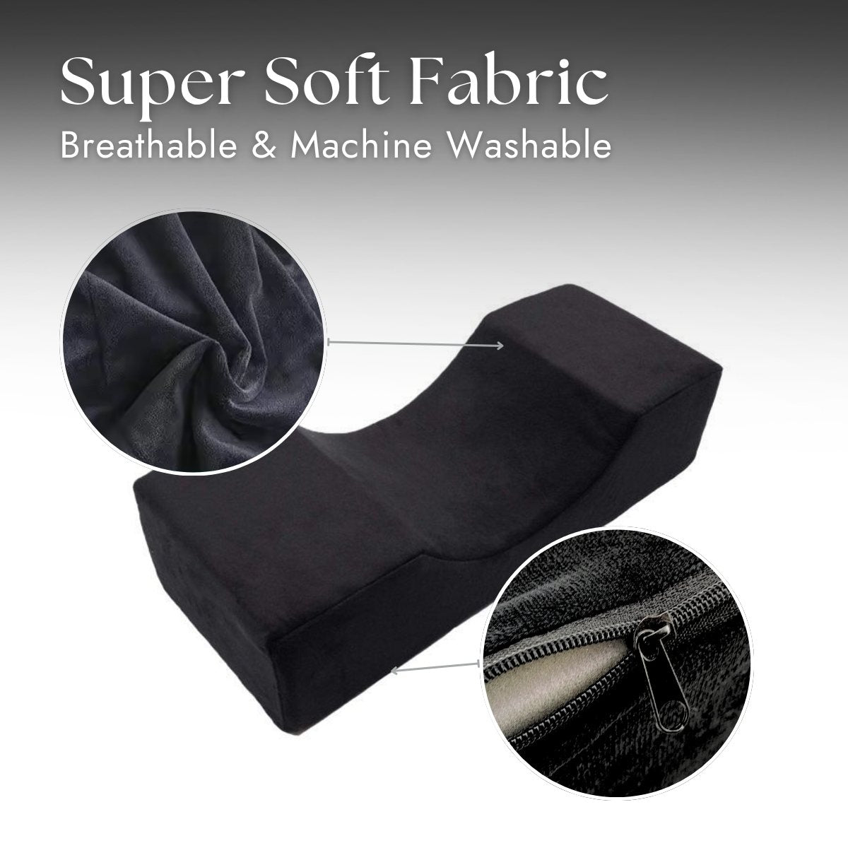 Ergonomic Lash Pillow in 3 Colours - Soft Fabric