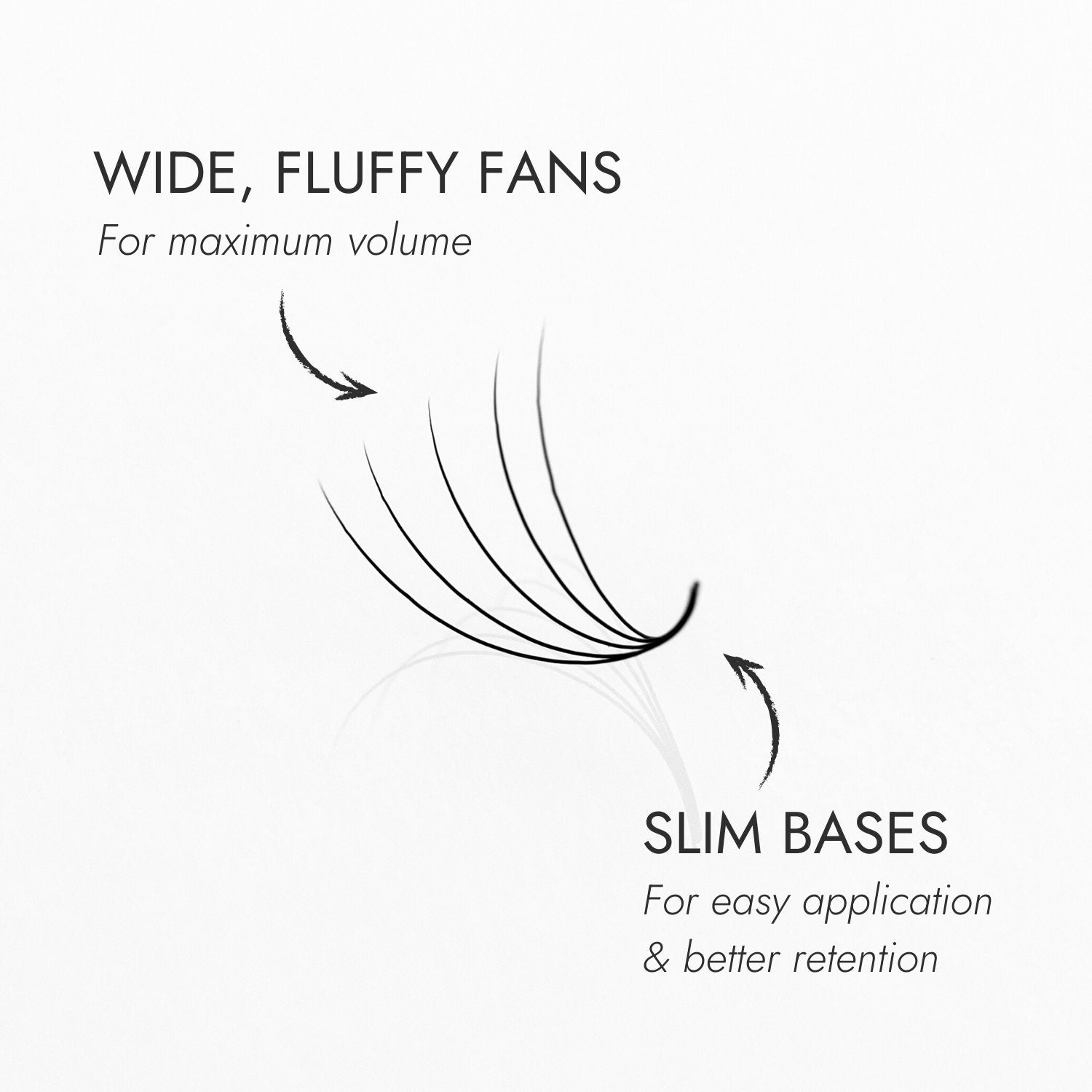 Loose Promade Fans - Wide Fans Slim Bases