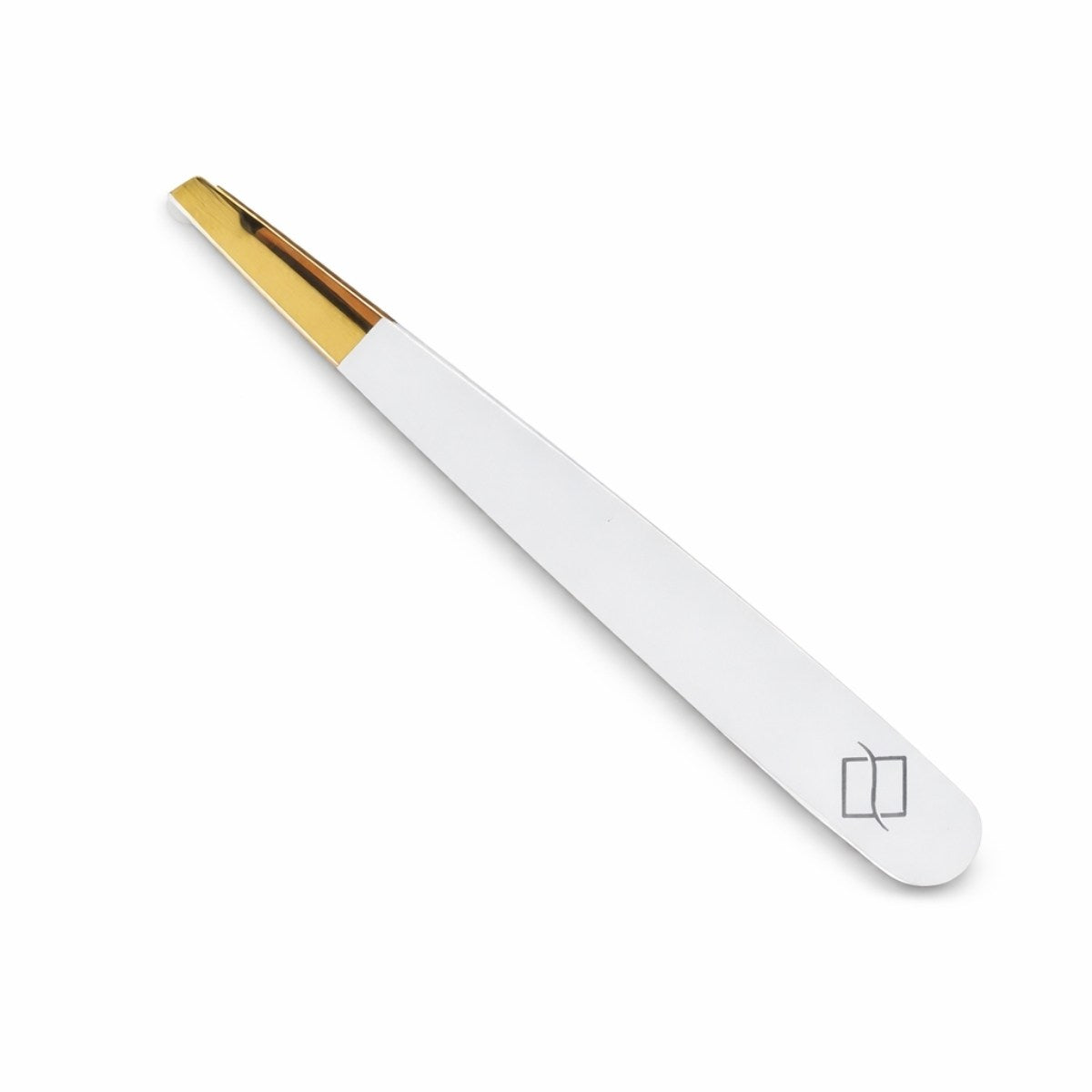 White &amp; Gold Brow Tweezers - My Lash Store