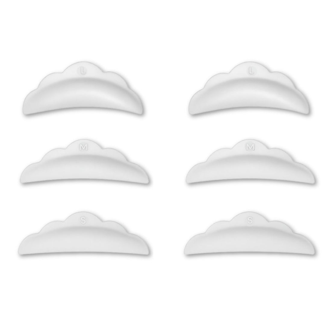White Lash Lift Shields in 3 sizes - S M L