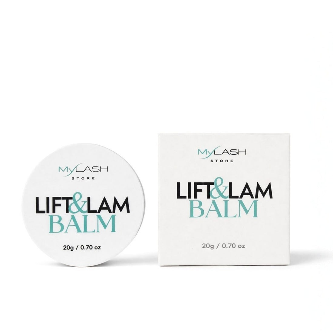 MyLash Store Lift &amp; Lam Balm packaging on a white background