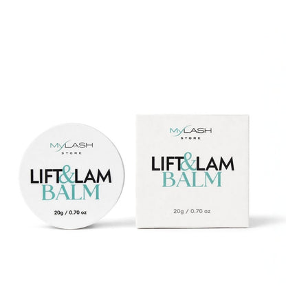 MyLash Store Lift &amp; Lam Balm packaging on a white background