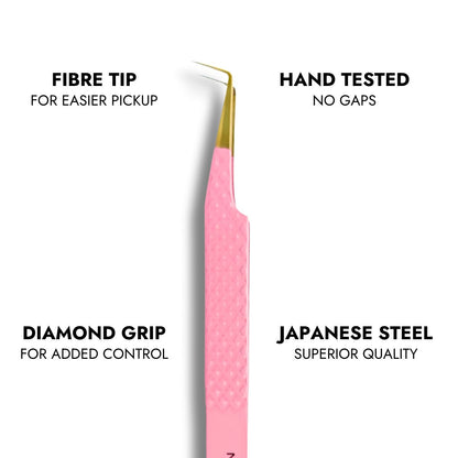 Pink Fibre Tip Lash Tweezer - Boot Tweezer Benefits