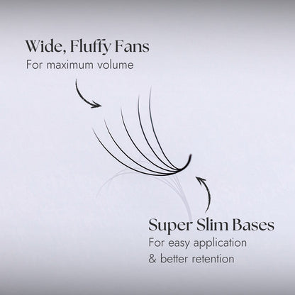 Wide Fluffy Fans &amp; Slim Bases Diagram