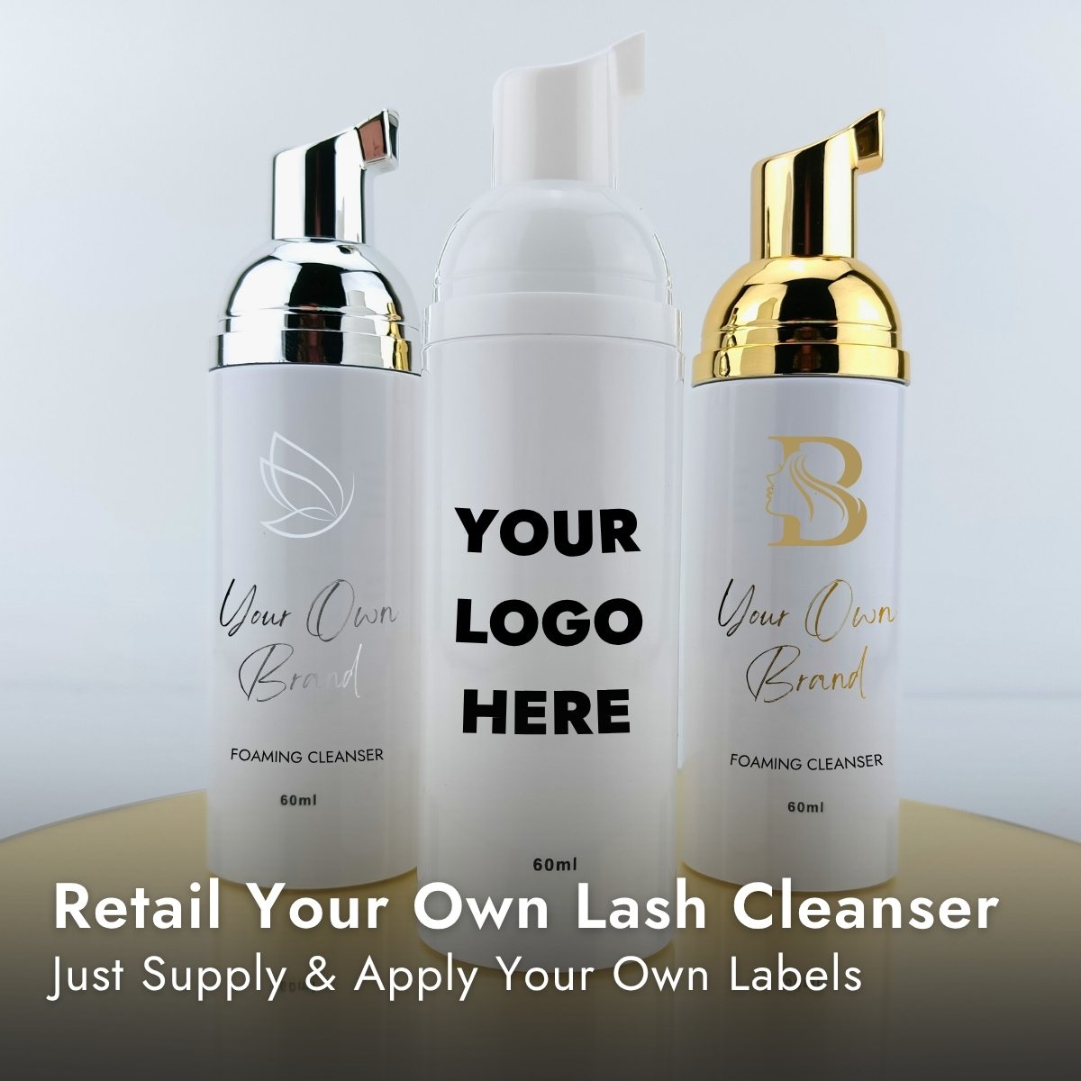 White Label Foaming Lash Cleanser with Logos