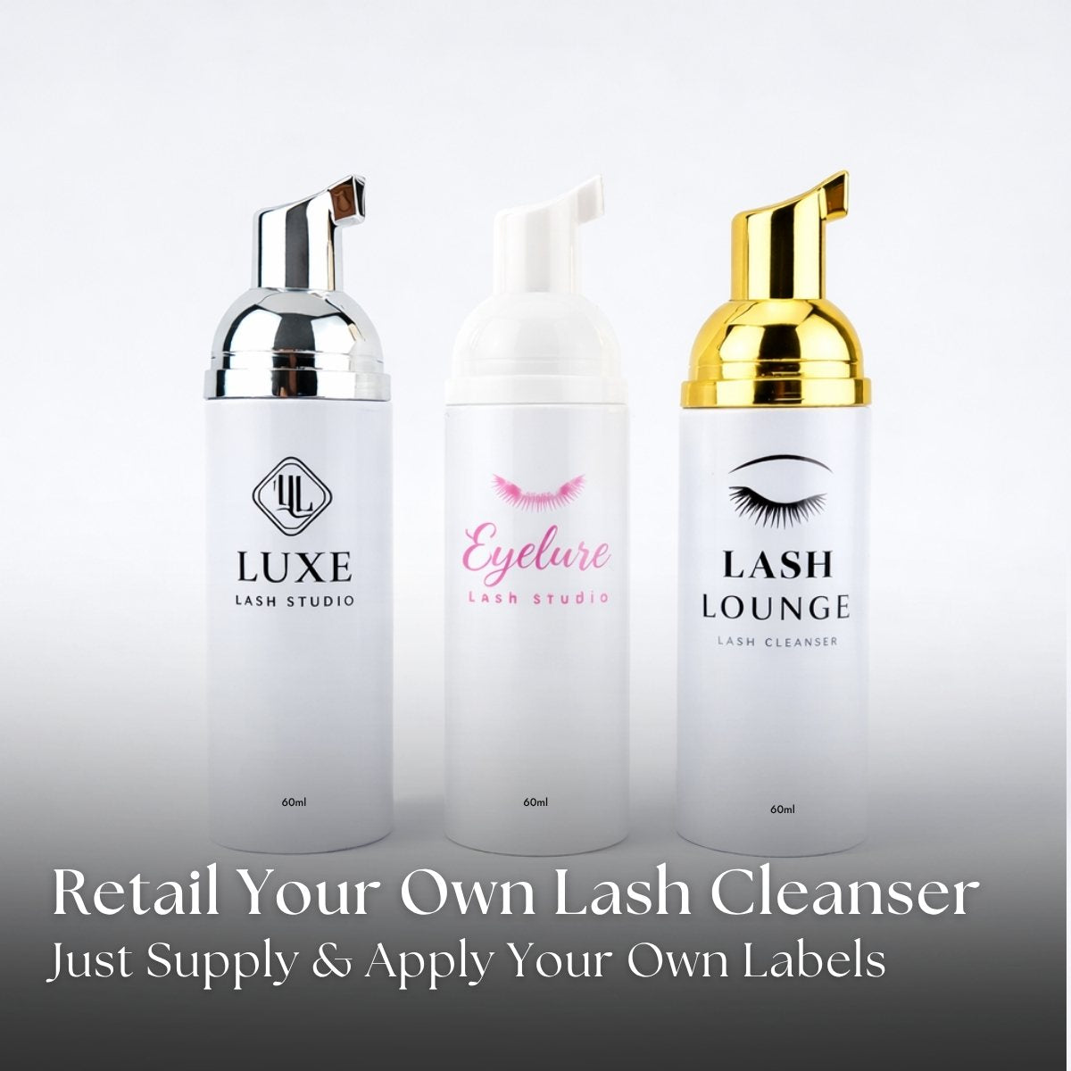 White Label Foaming Lash Cleanser with Logos