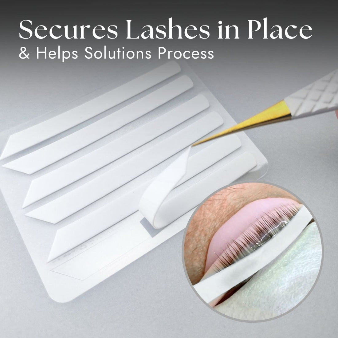 Reusable Silicone Lash Lift Covers Close Up