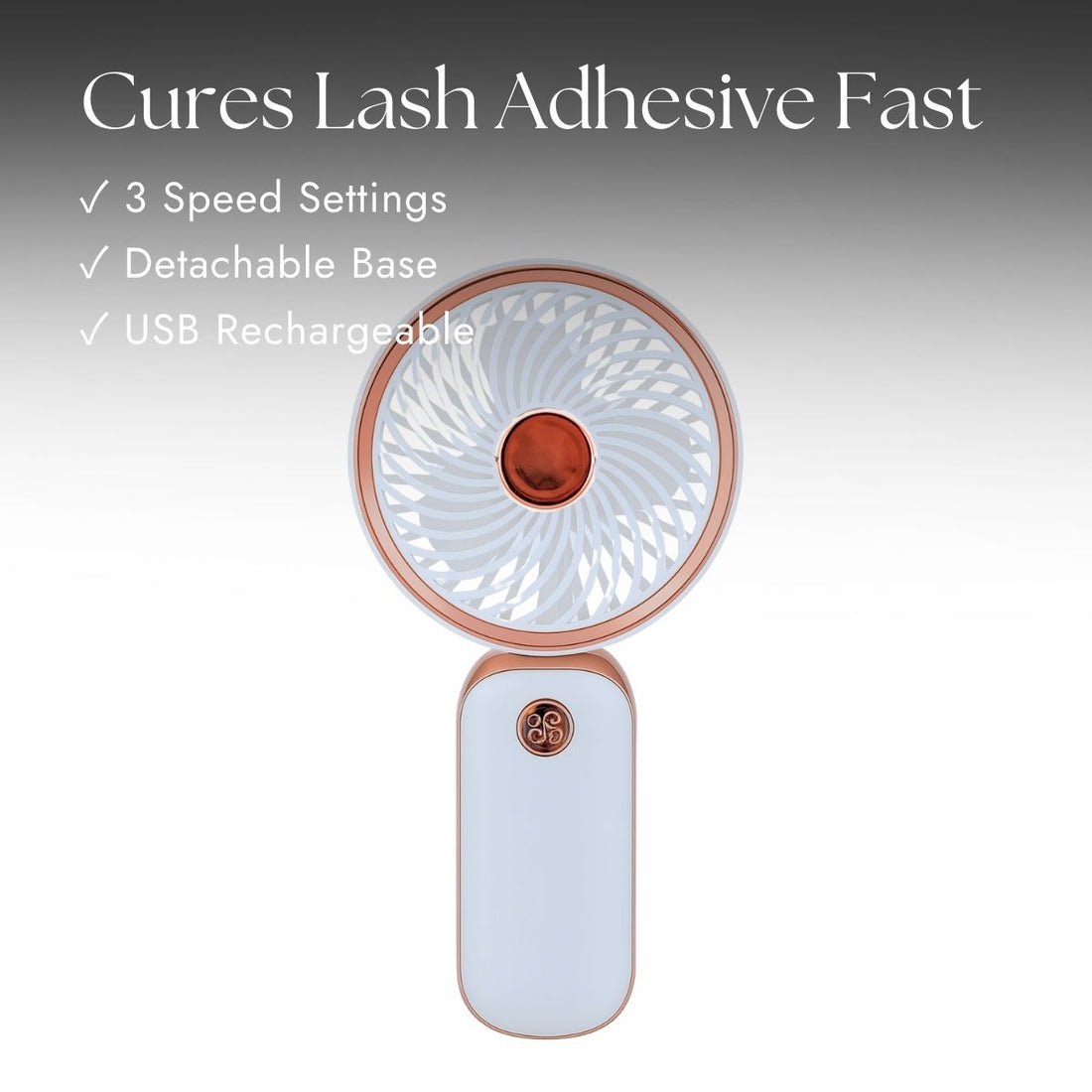 Rose Gold Mini Fan For Eyelash Extensions