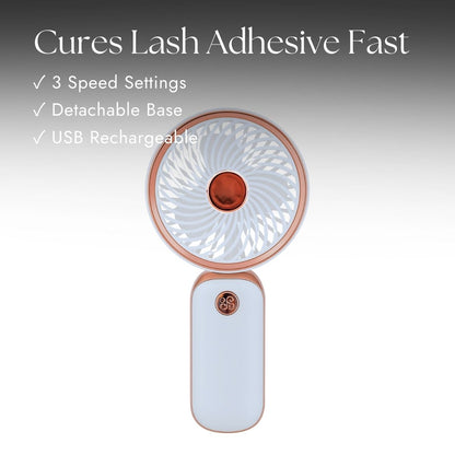 Rose Gold Mini Fan For Eyelash Extensions