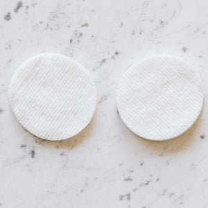 Round Cotton Pads with Stitched Edging