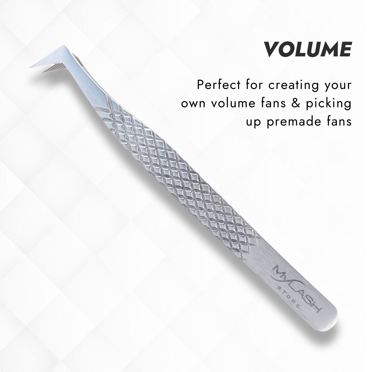 Silver Fibre Tip Lash Tweezers - Volume Information