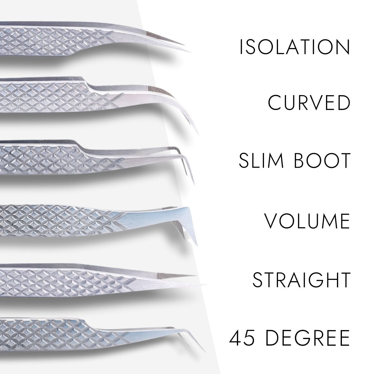 Silver Fibre Tip Lash Tweezers Comparison