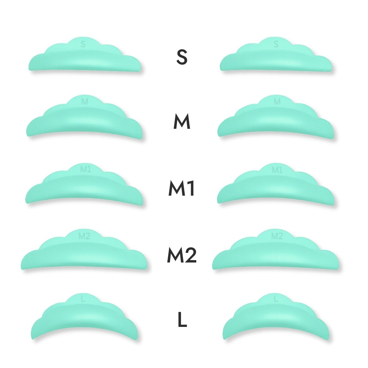 Soft Silicone Lash Lift Shields Small, Medium, M1, M2, Large