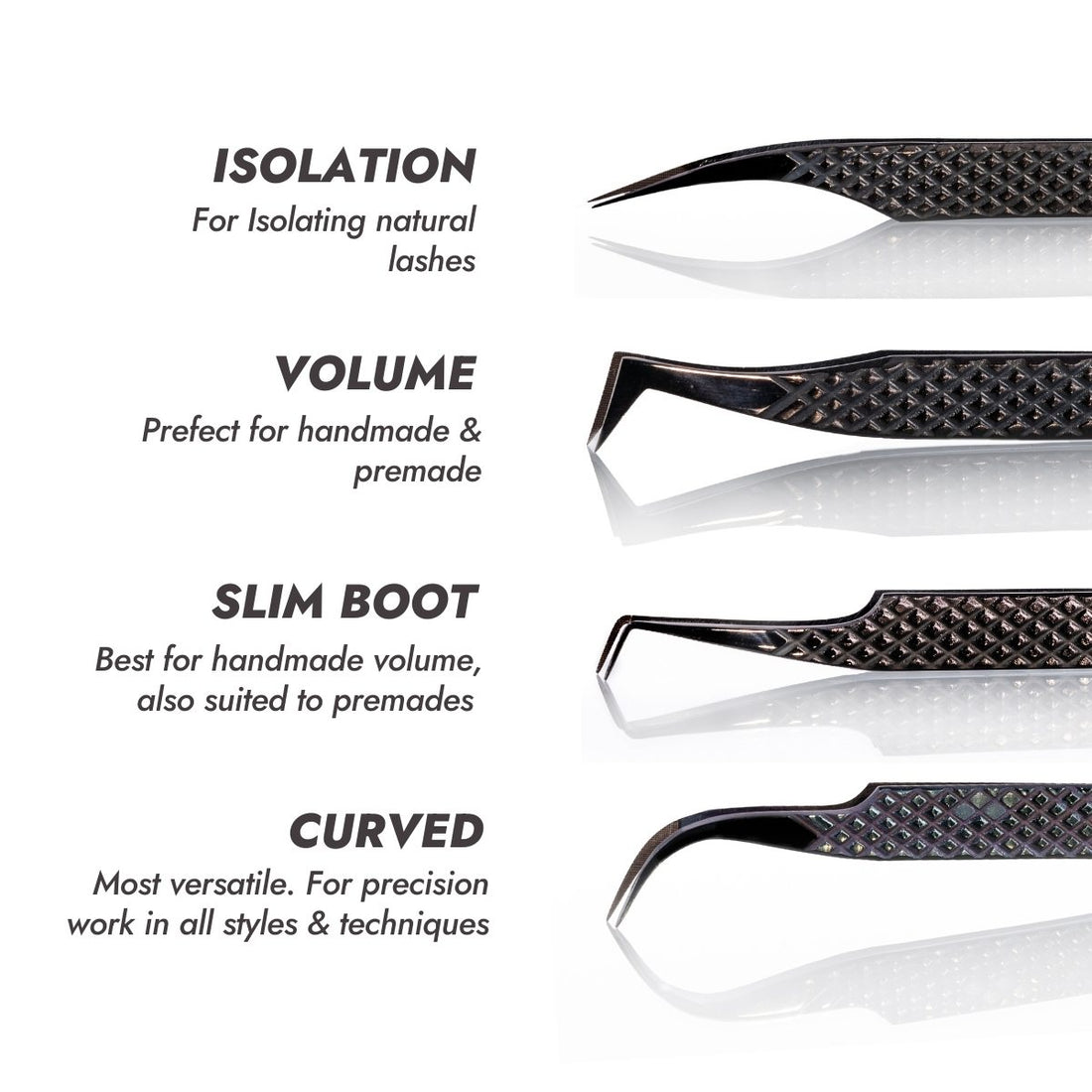 Titanium Lash Tweezer Bundle Contents