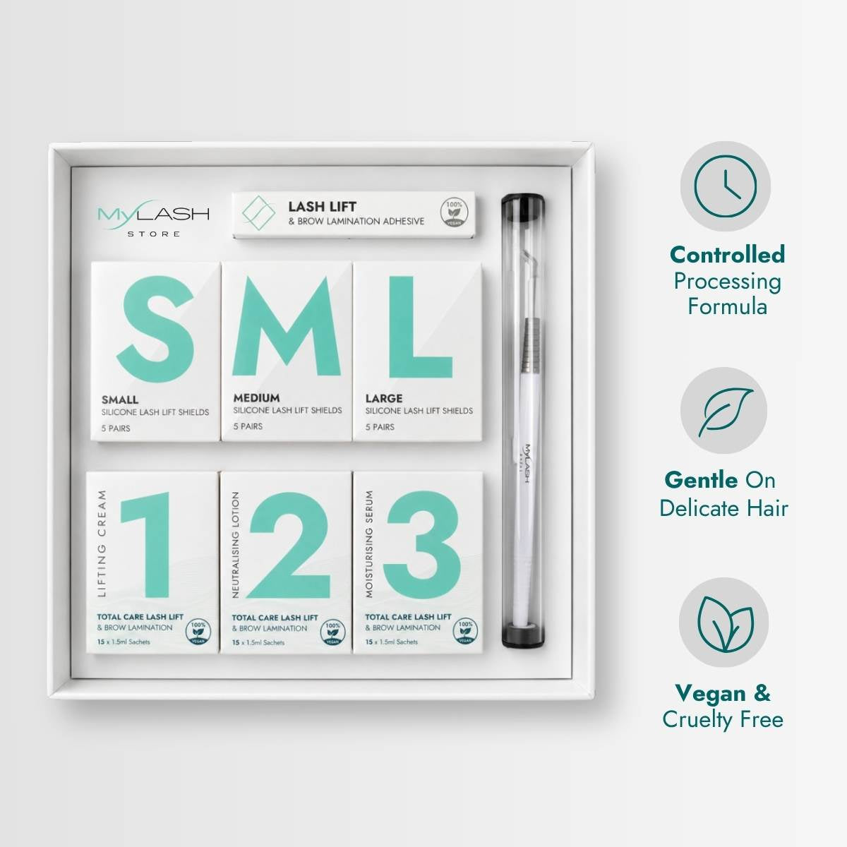 Total Care Lash Lift &amp; Brow Lamination Kit Contents