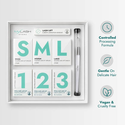 Total Care Lash Lift &amp; Brow Lamination Kit Contents