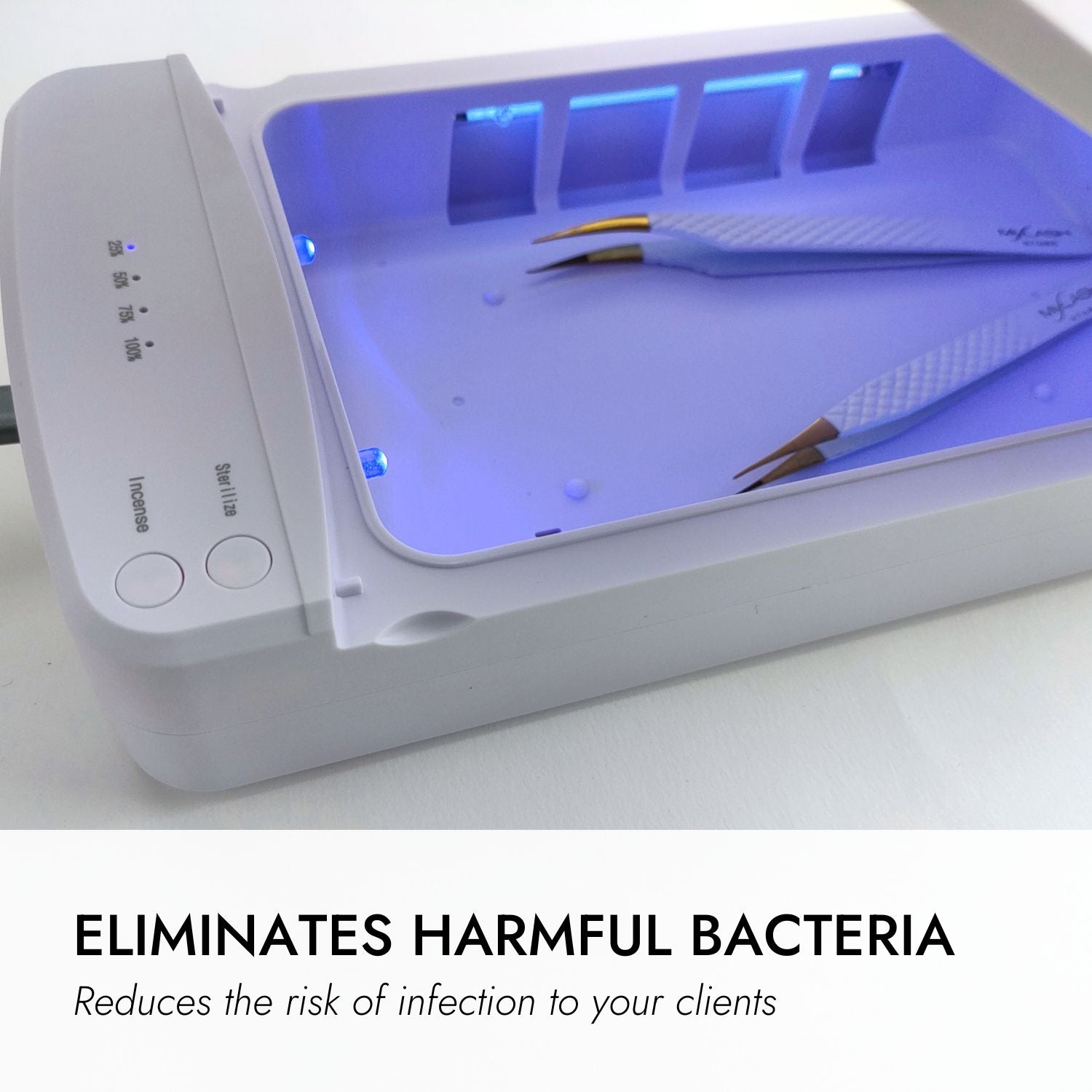 UV-C Steriliser for Eyelash Extension Tools &amp; Tweezers - Eliminates Harmful Bacteria