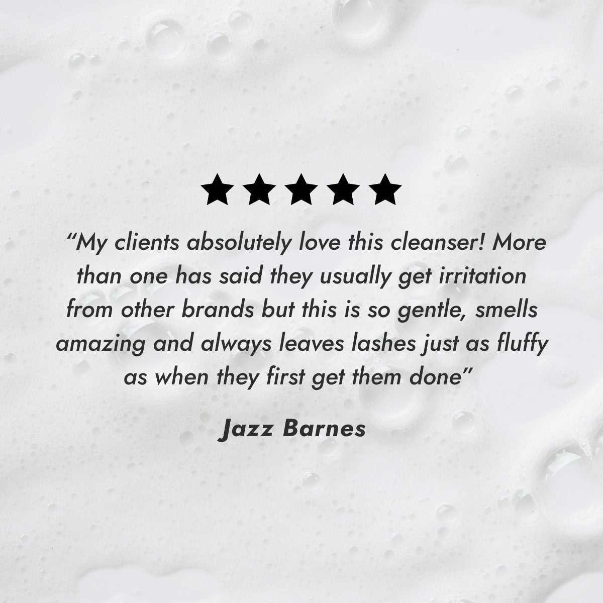 White Label Foaming Lash Cleanser Customer Review