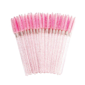Disposable Mascara Brushes for Eyelash Extension Application - Pink