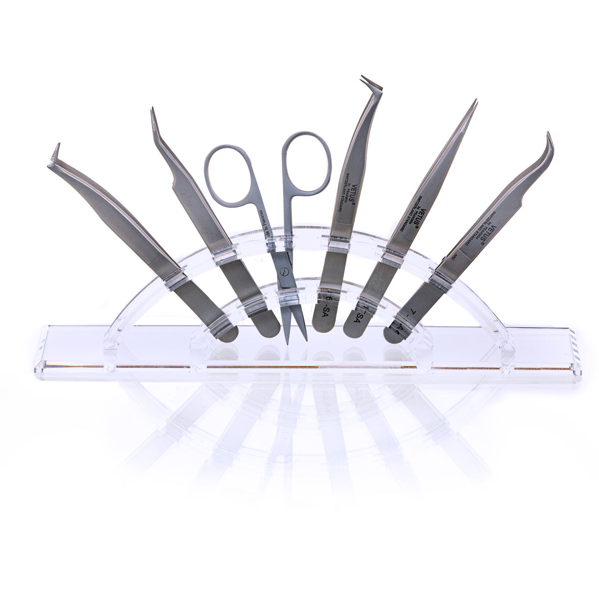 Clear Acrylic Tweezer Stand with Tweezers