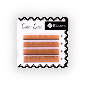 BL Coloured Lashes Front On - Light Brown