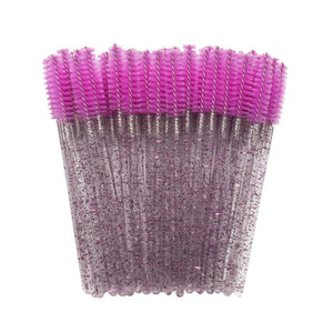 Disposable Mascara Brushes for Eyelash Extension Application - Purple