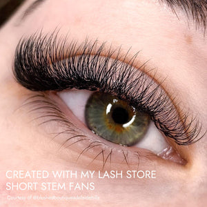 Created With My Lash Store Short Stem Fans