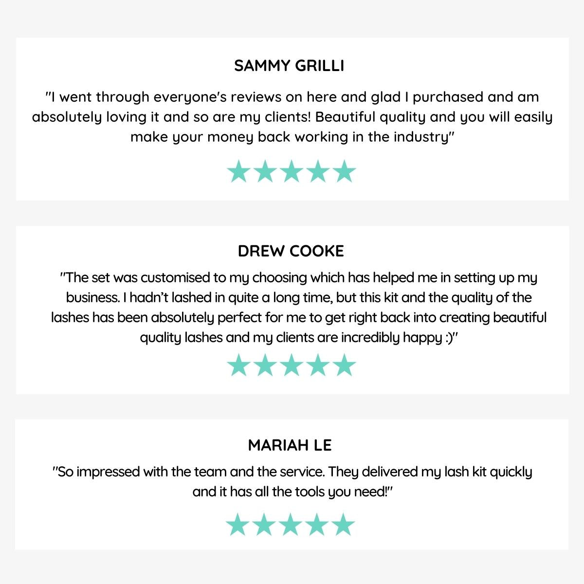 My Lash Store Pro Lash Kit Customer Testimonials