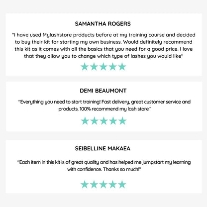 My Lash Store Training Lash Kit Customer Testimonials